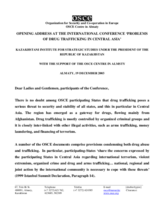 Opening address at the international conference on problems of drug trafficking